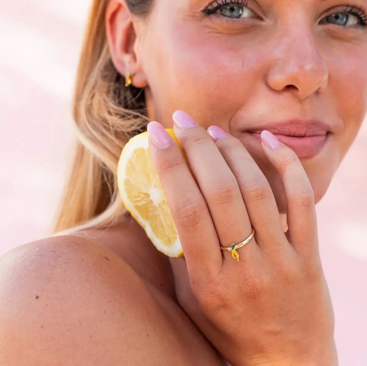 Collezione limone Fruits & Jewels - gioielli acciaio inossidabile placcati oro 18k