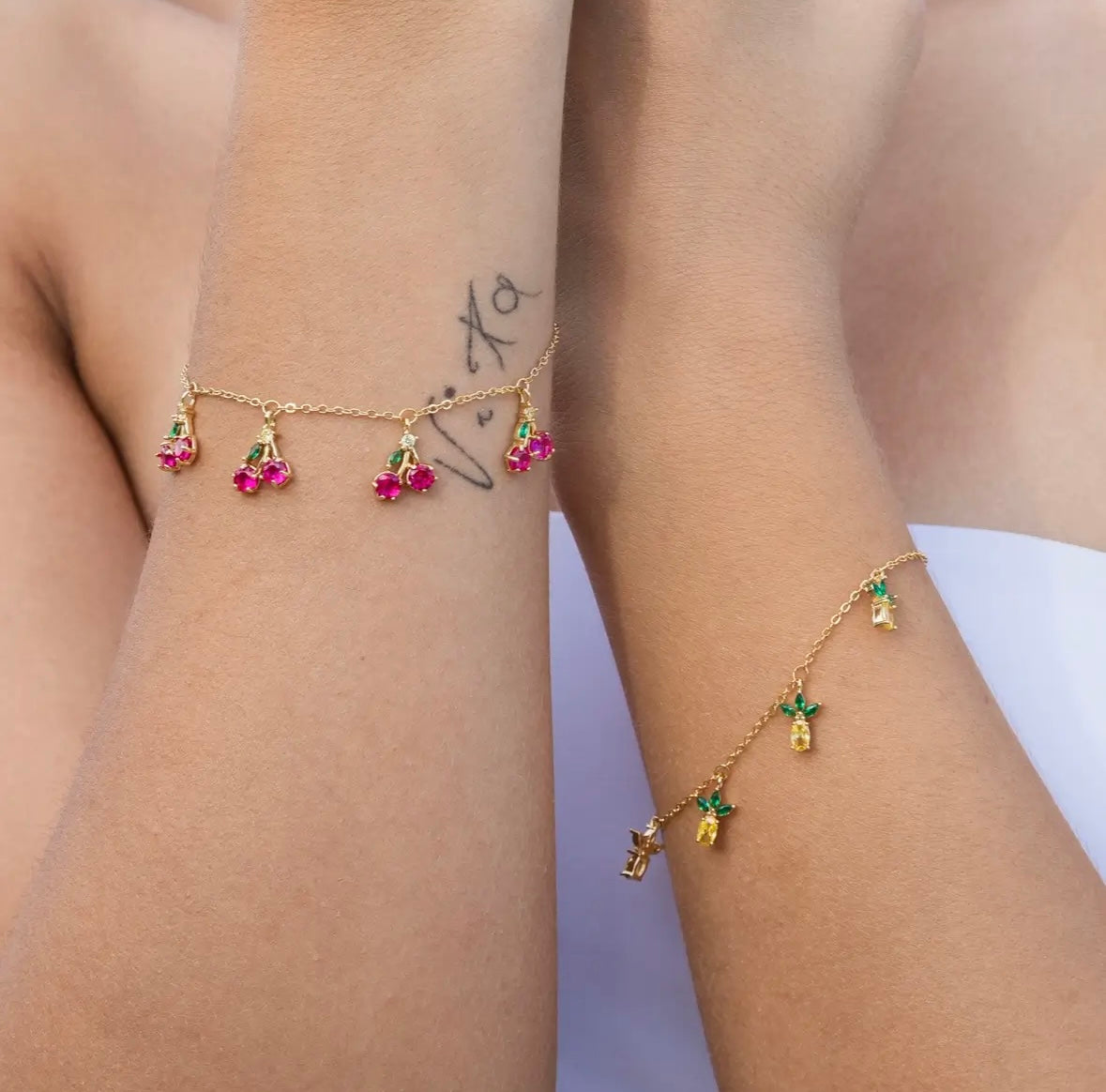 Bracciali Fruits & Jewels - gioielli placcati oro 18 carati