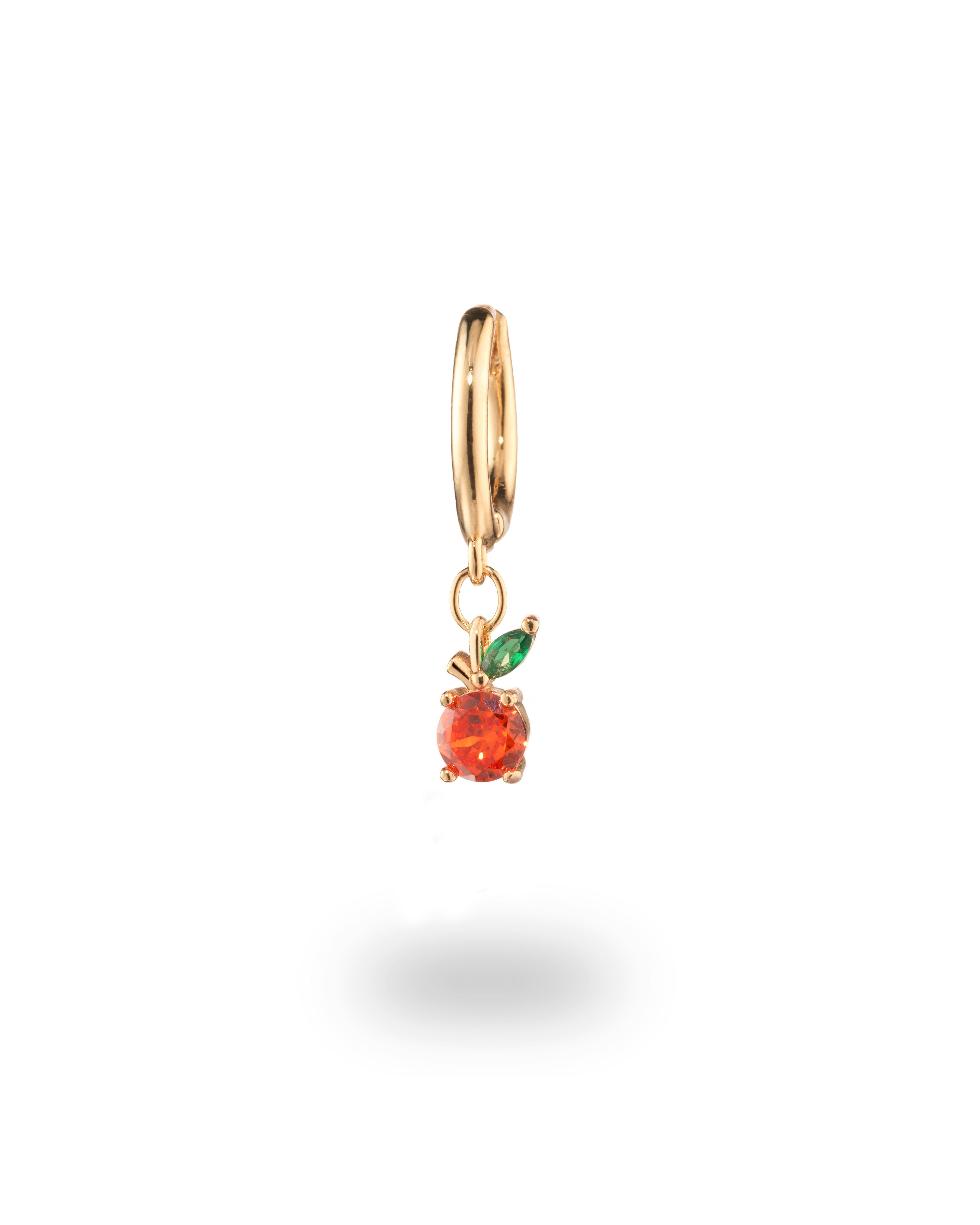 Orecchino pendente con charm a forma di arancia placcato in oro 18 carati – gioielli Fruits & Jewels