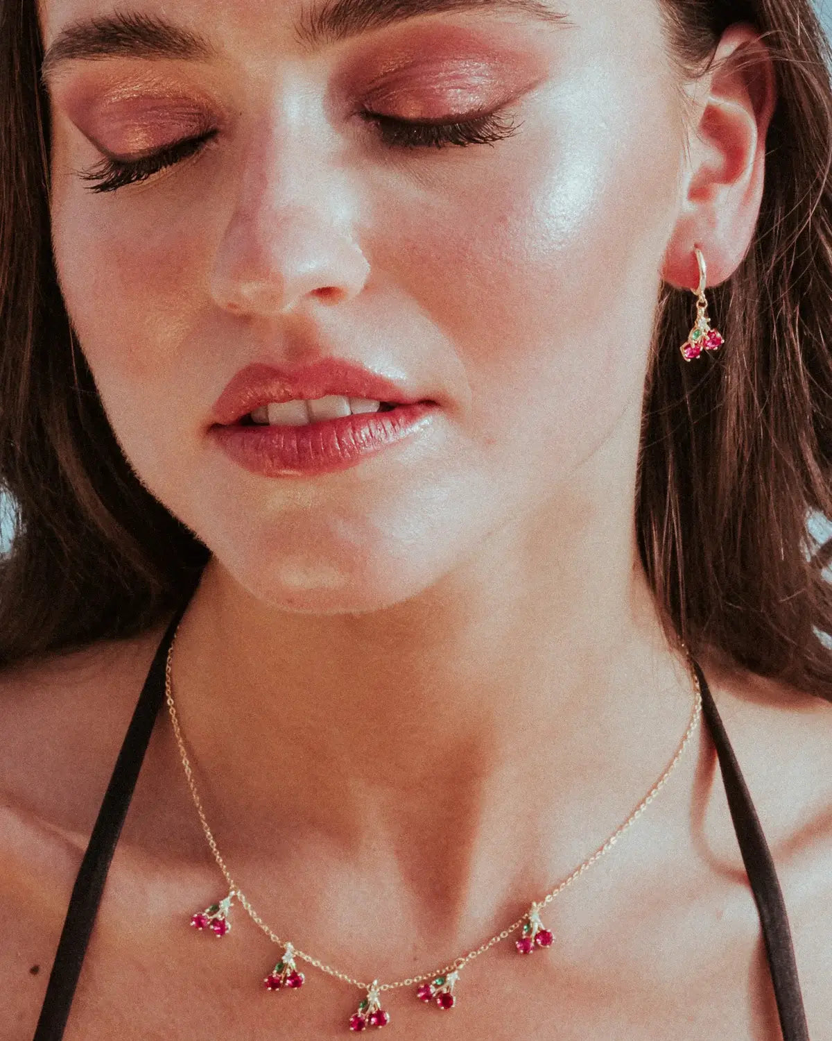 Cherry charm necklace