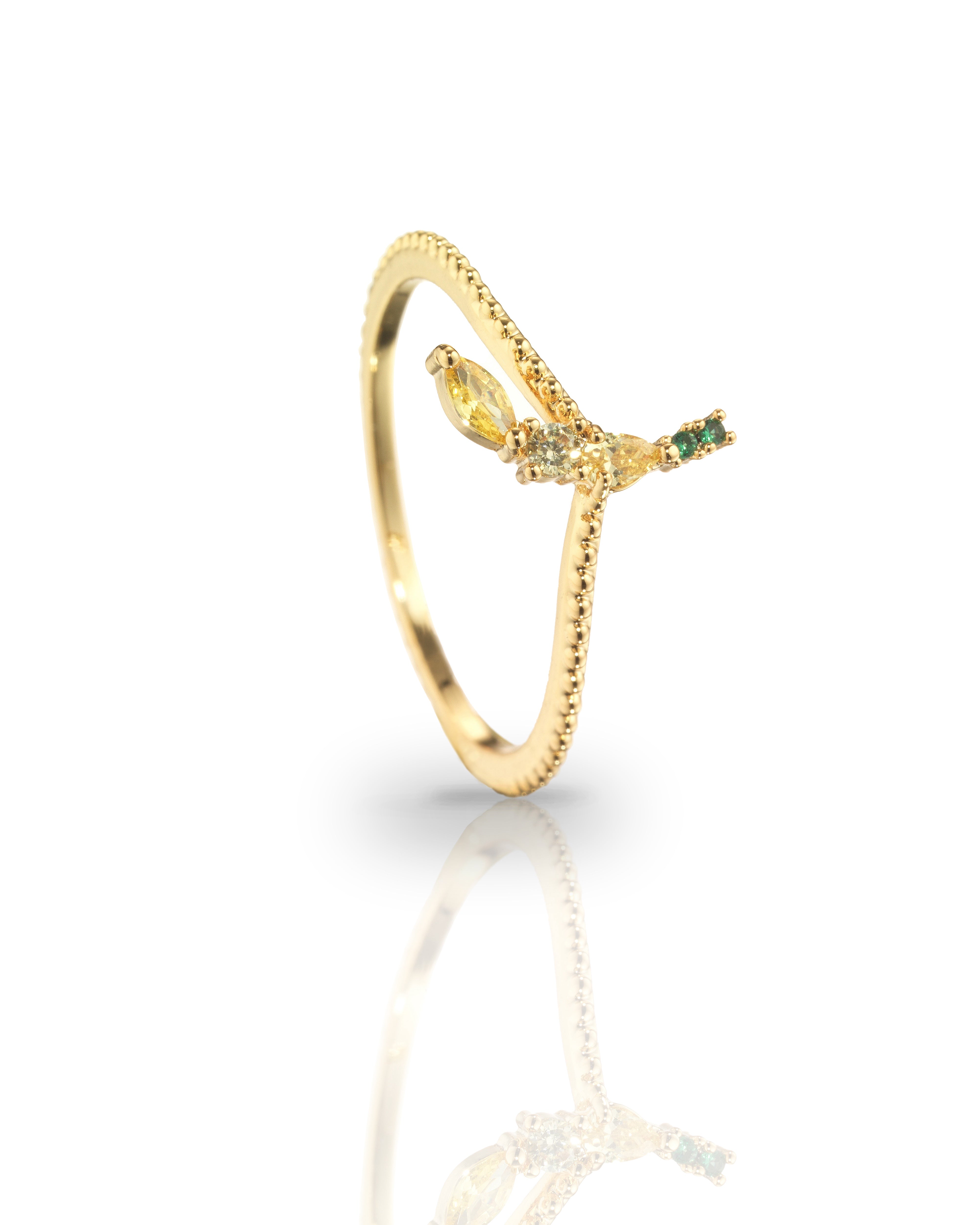 Anello con Banana placcato in Oro 18 carati – gioielli Fruits & Jewels