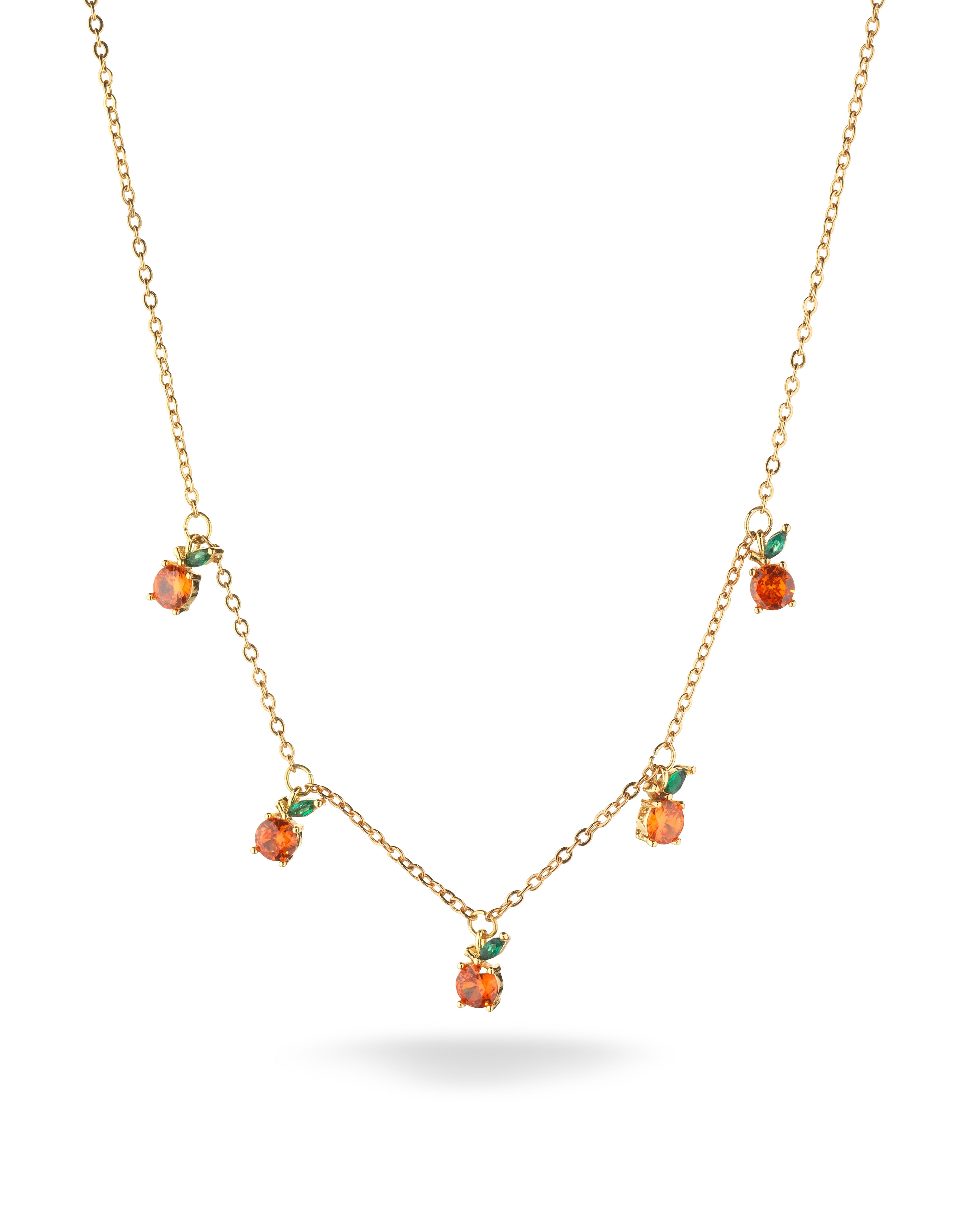 Collana con charms a forma di Arancia placcata in Oro 18 carati – gioielli Fruits & Jewels