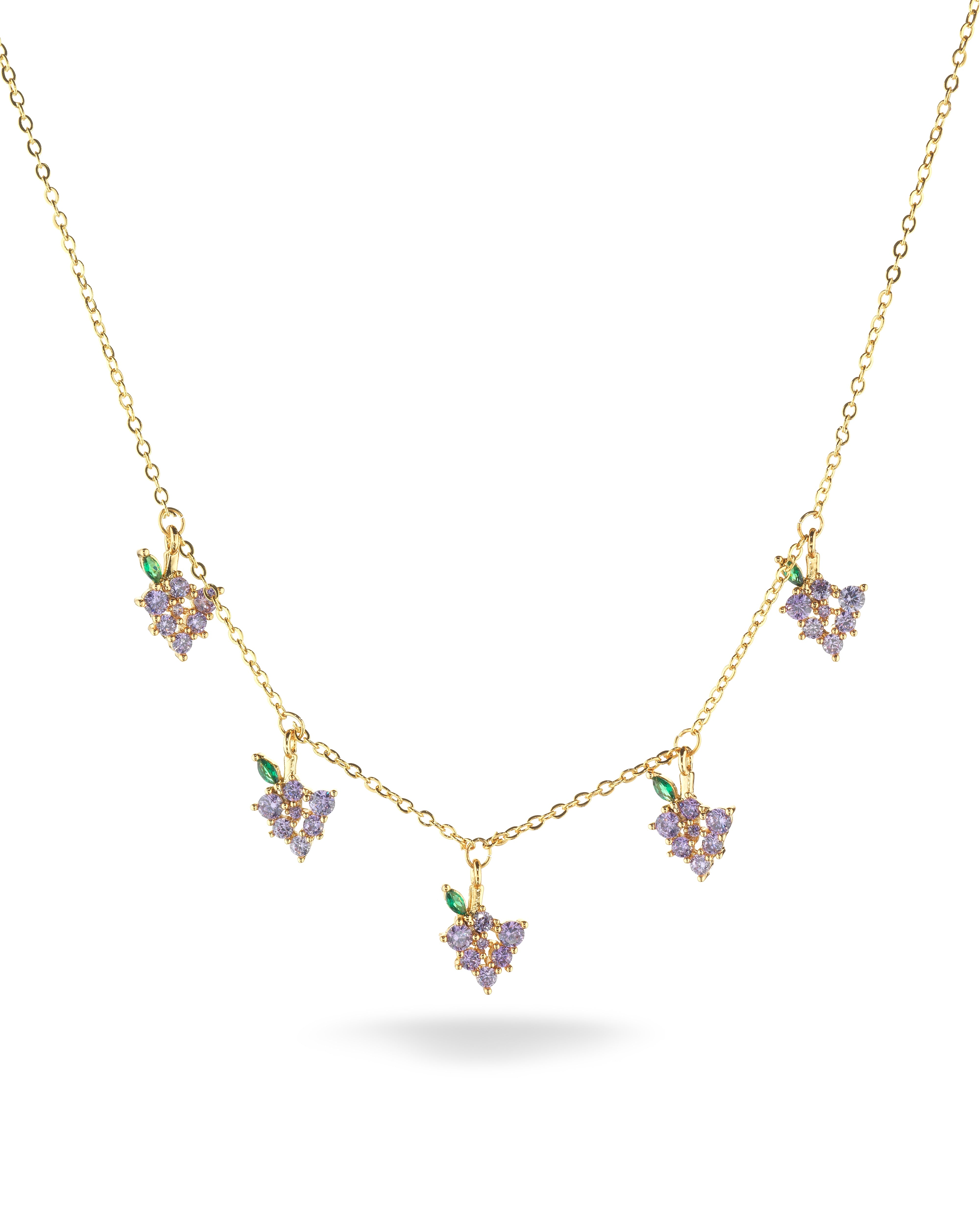 Collana con charms a forma di Uva placcata in Oro 18 carati – gioielli Fruits & Jewels