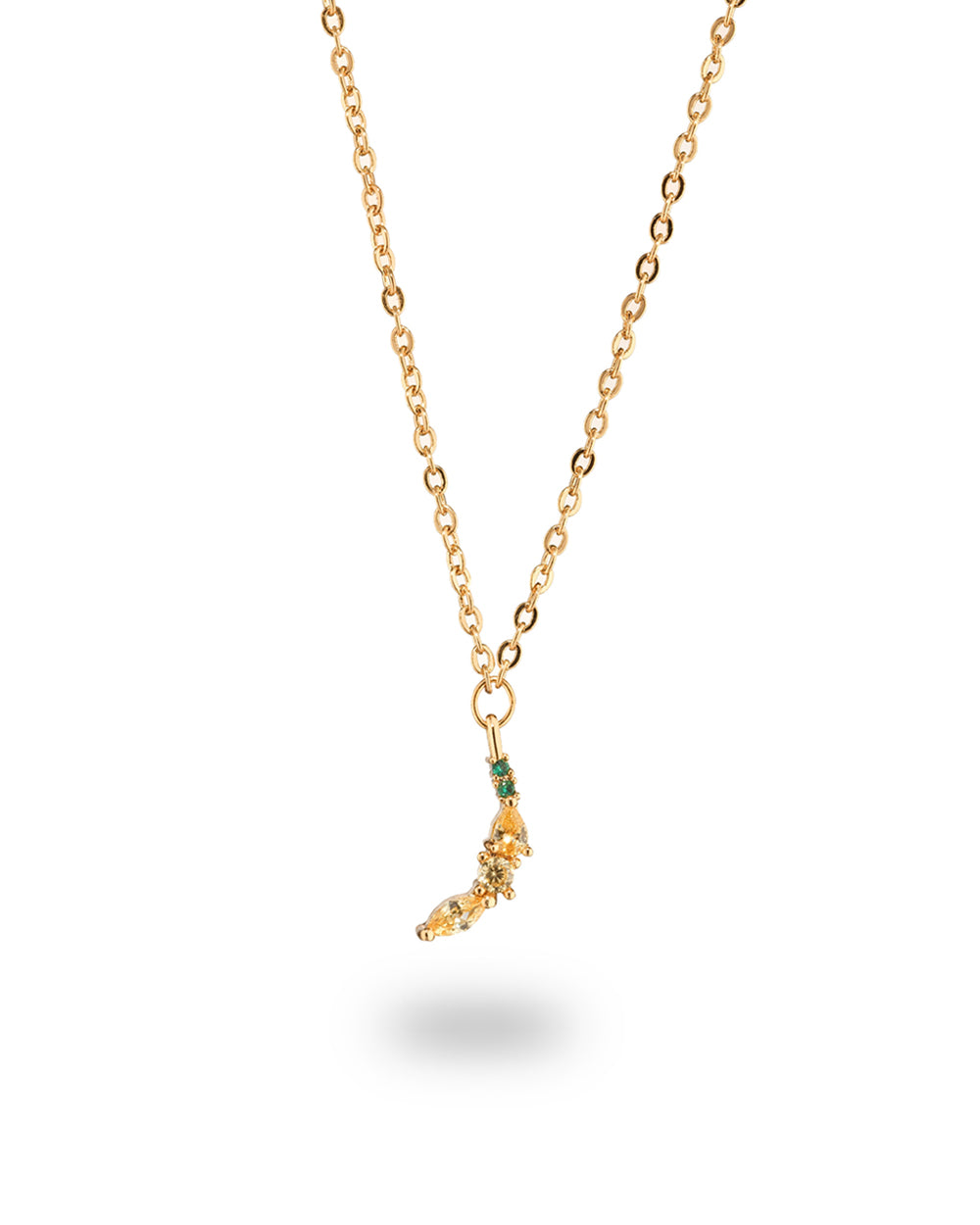 Collana pendente con ciondolo a forma di banana placcata in oro 18 carati – gioielli Fruits & Jewels