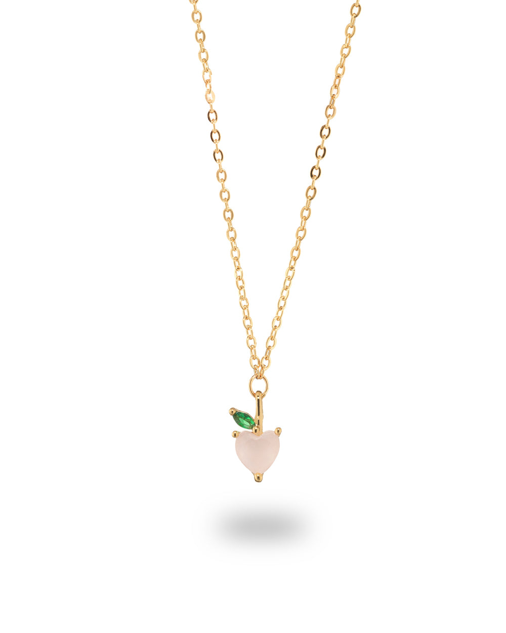 Collana pendente con ciondolo a forma di pesca placcata in oro 18 carati – gioielli Fruits & Jewels