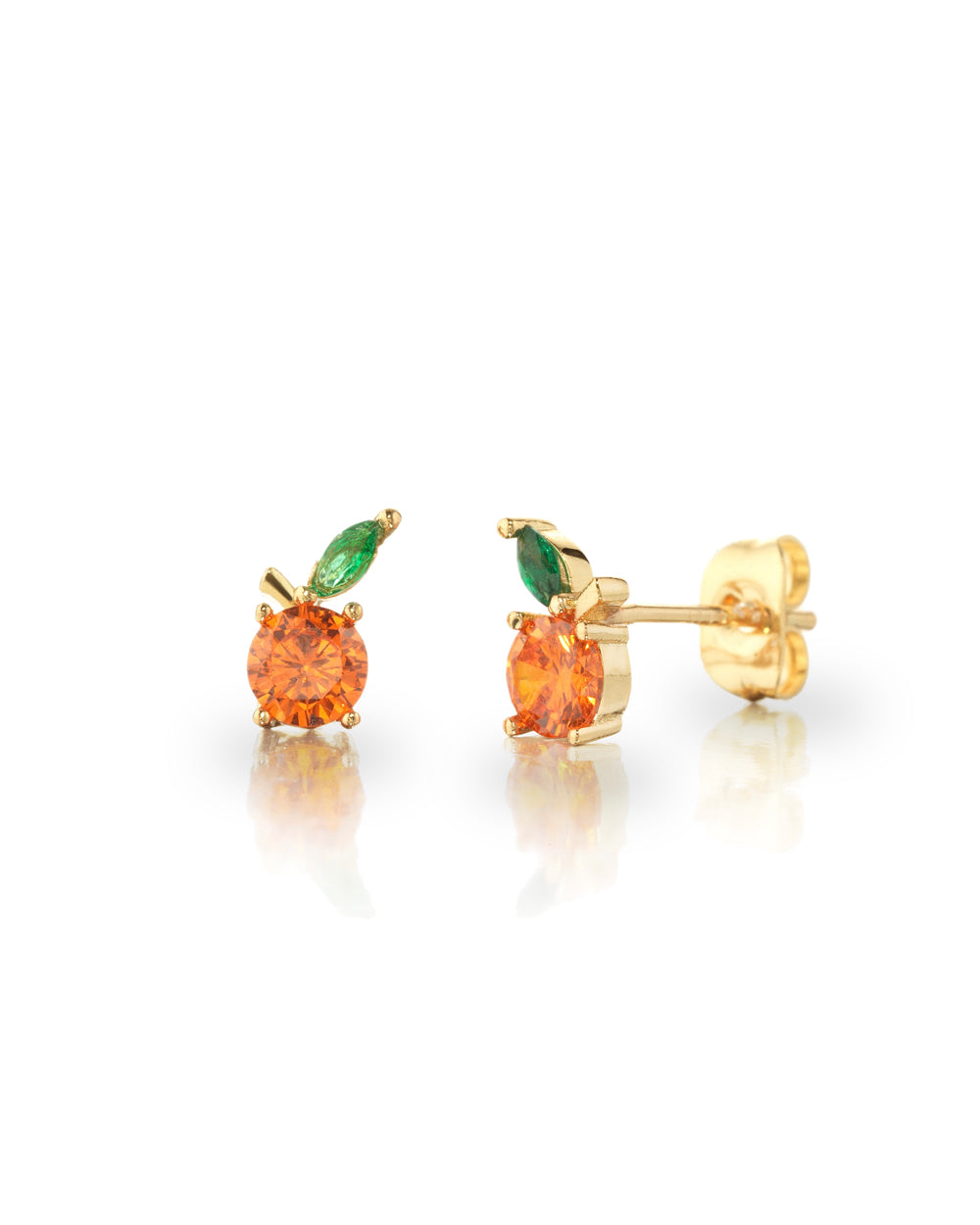 Orecchini a lobo a forma di arancia placcati in oro 18 carati – gioielli Fruits & Jewels