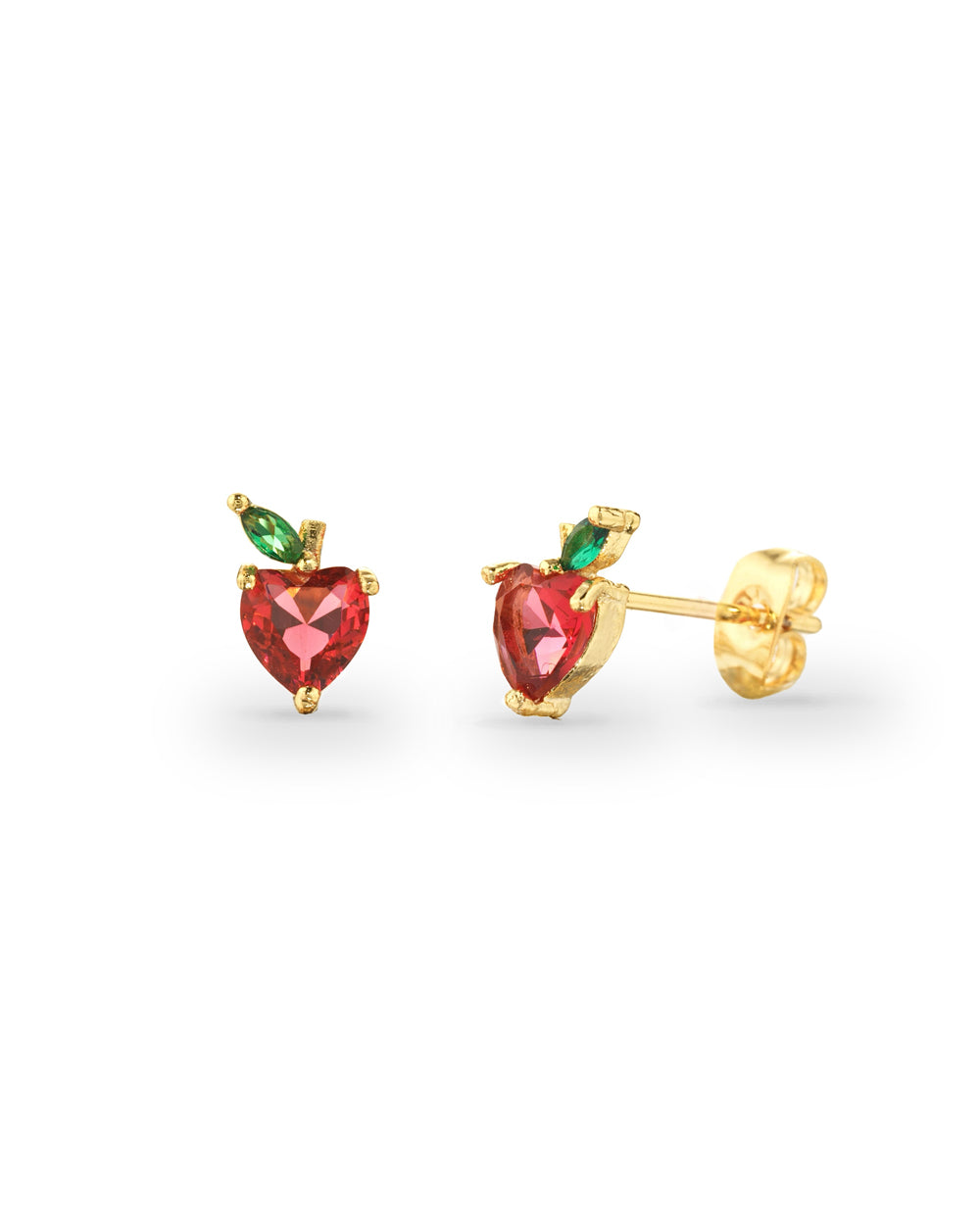 Orecchini a lobo a forma di mela placcati in oro 18 carati – gioielli Fruits & Jewels
