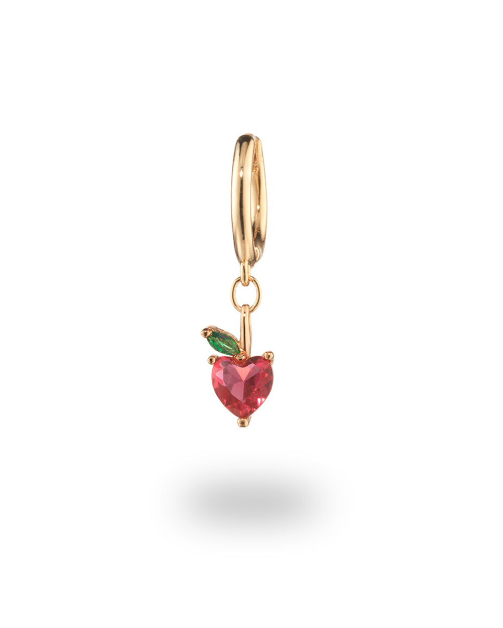 Orecchino pendente con charm a forma di mela placcato in oro 18 carati – gioielli Fruits & Jewels