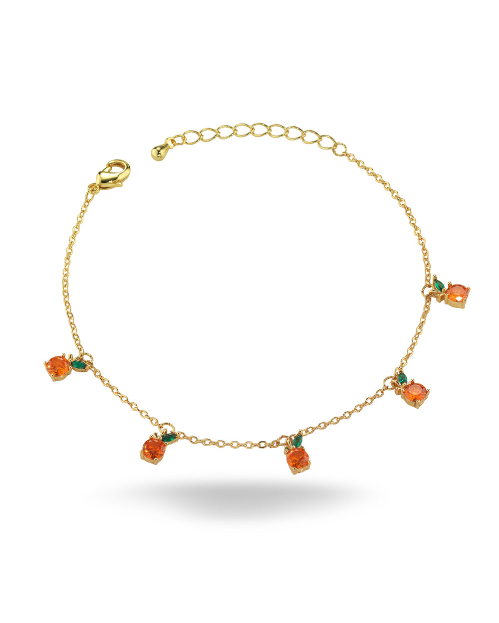 Bracciale con charms a forma di arancia placcato in oro 18 carati – gioielli Fruits & Jewels