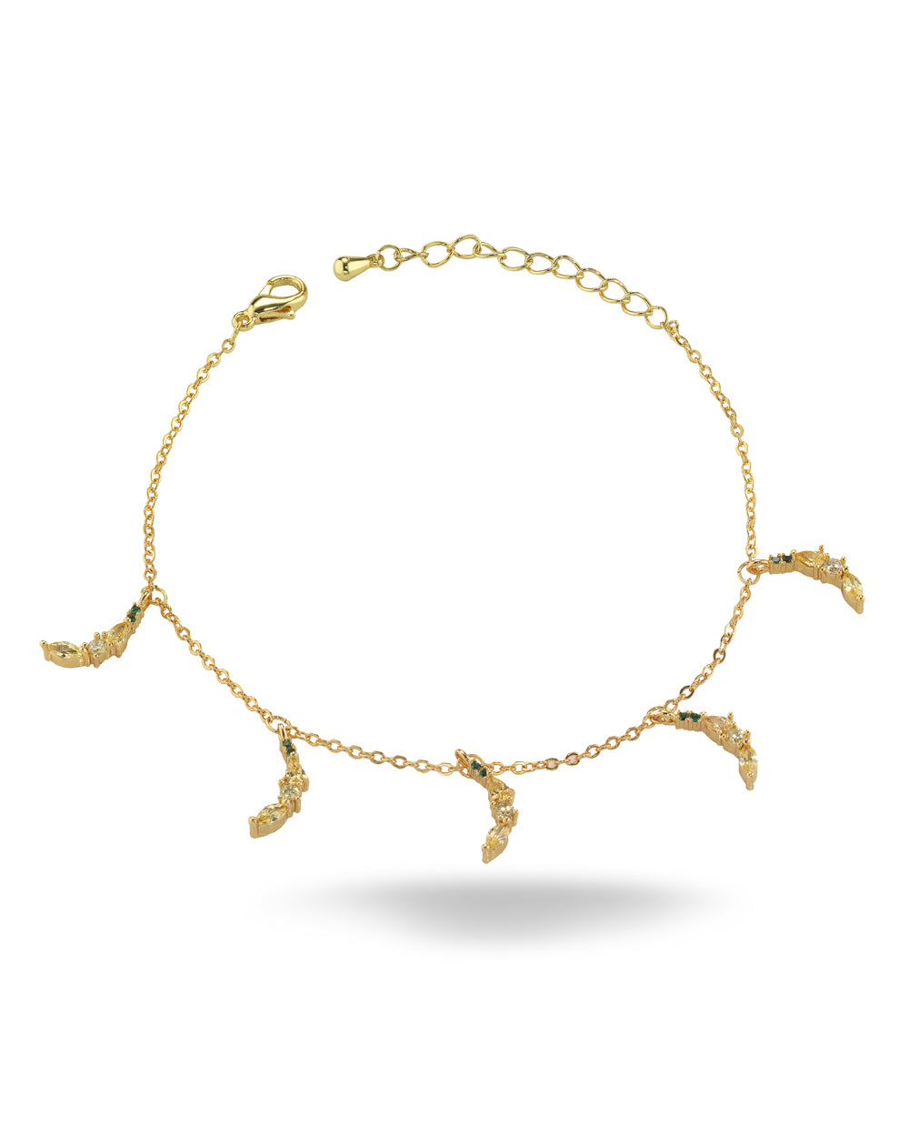 Bracciale con charms a forma di banana placcato in oro 18 carati – gioielli Fruits & Jewels