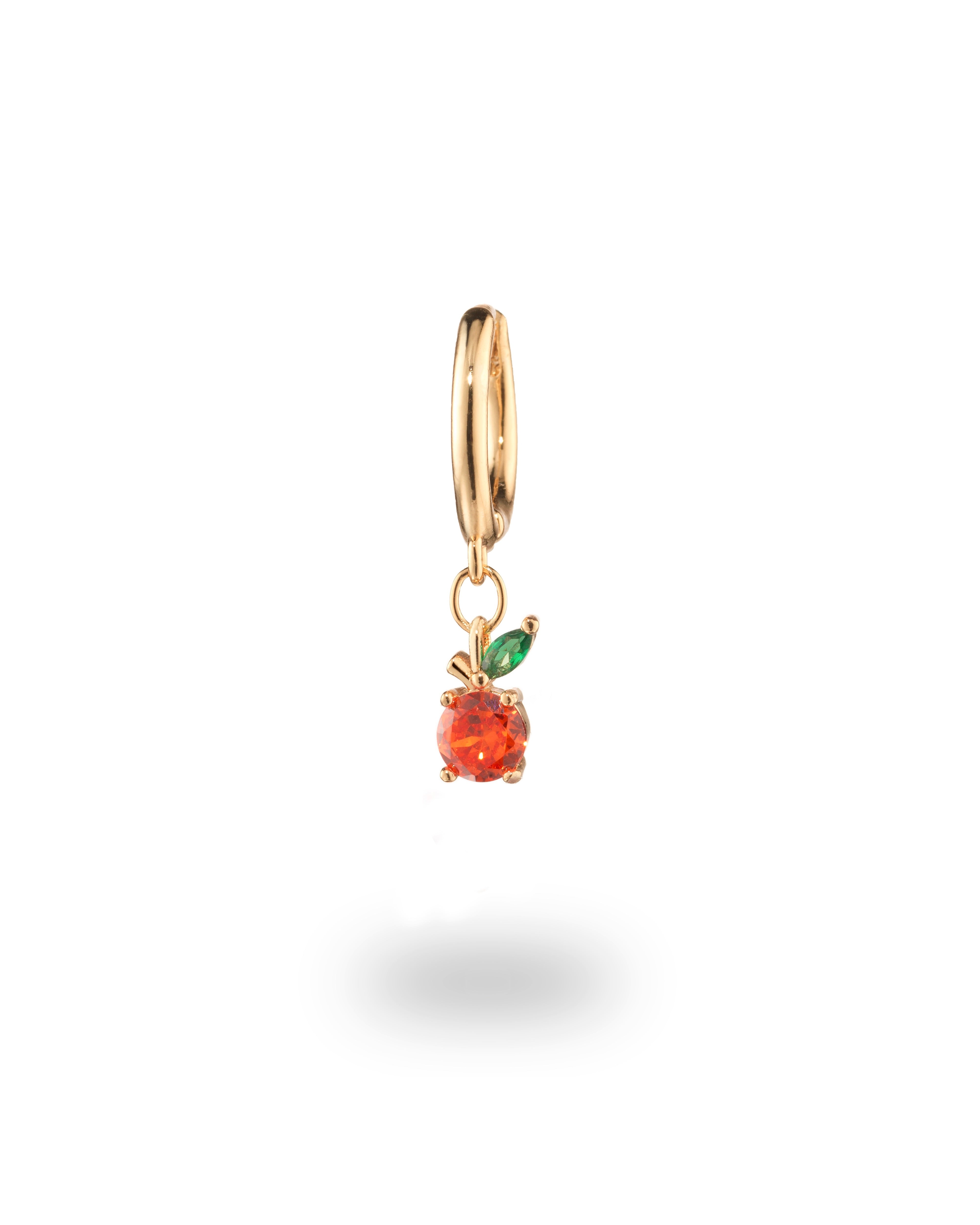 Orange pendant earring