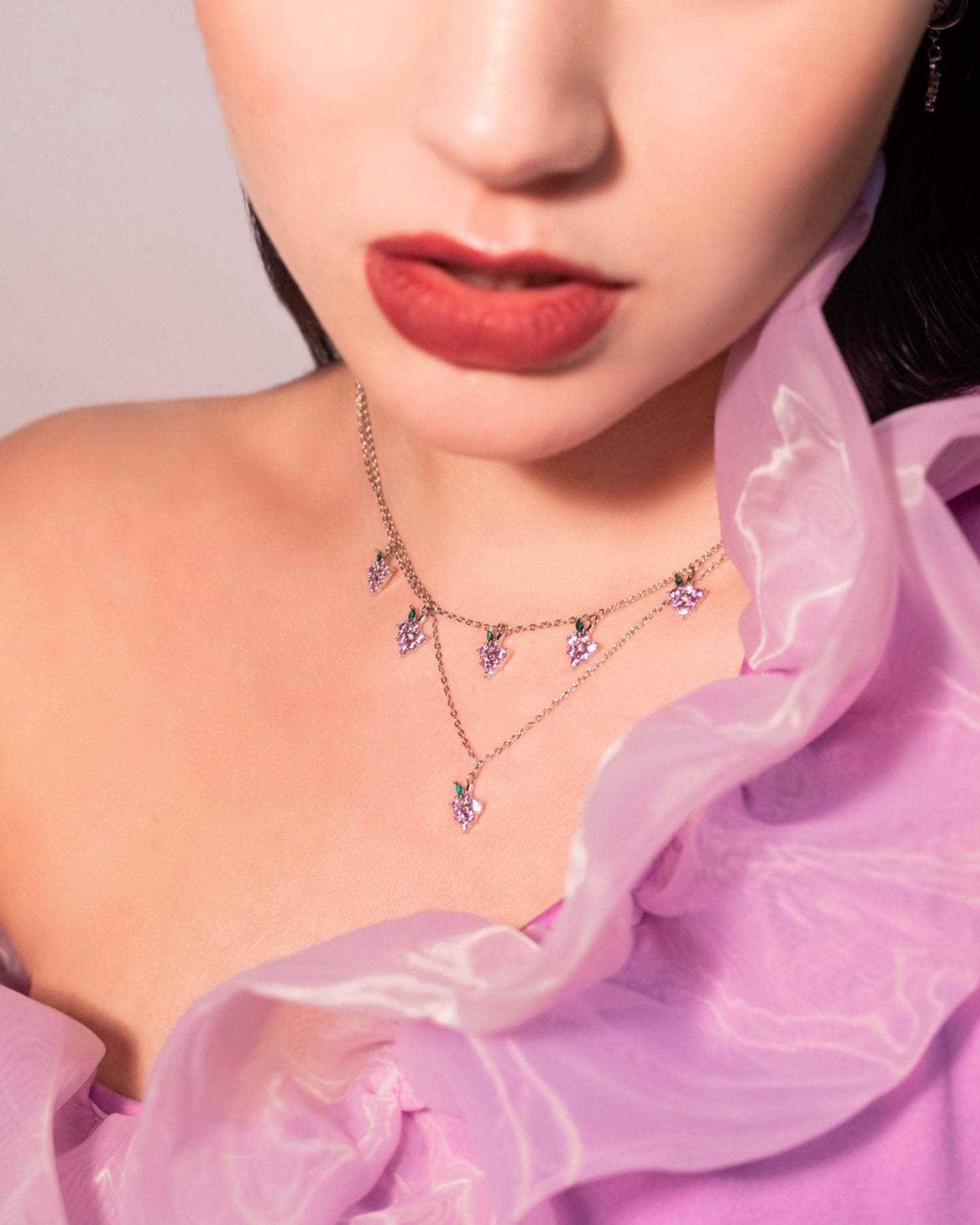 Grape pendant necklace