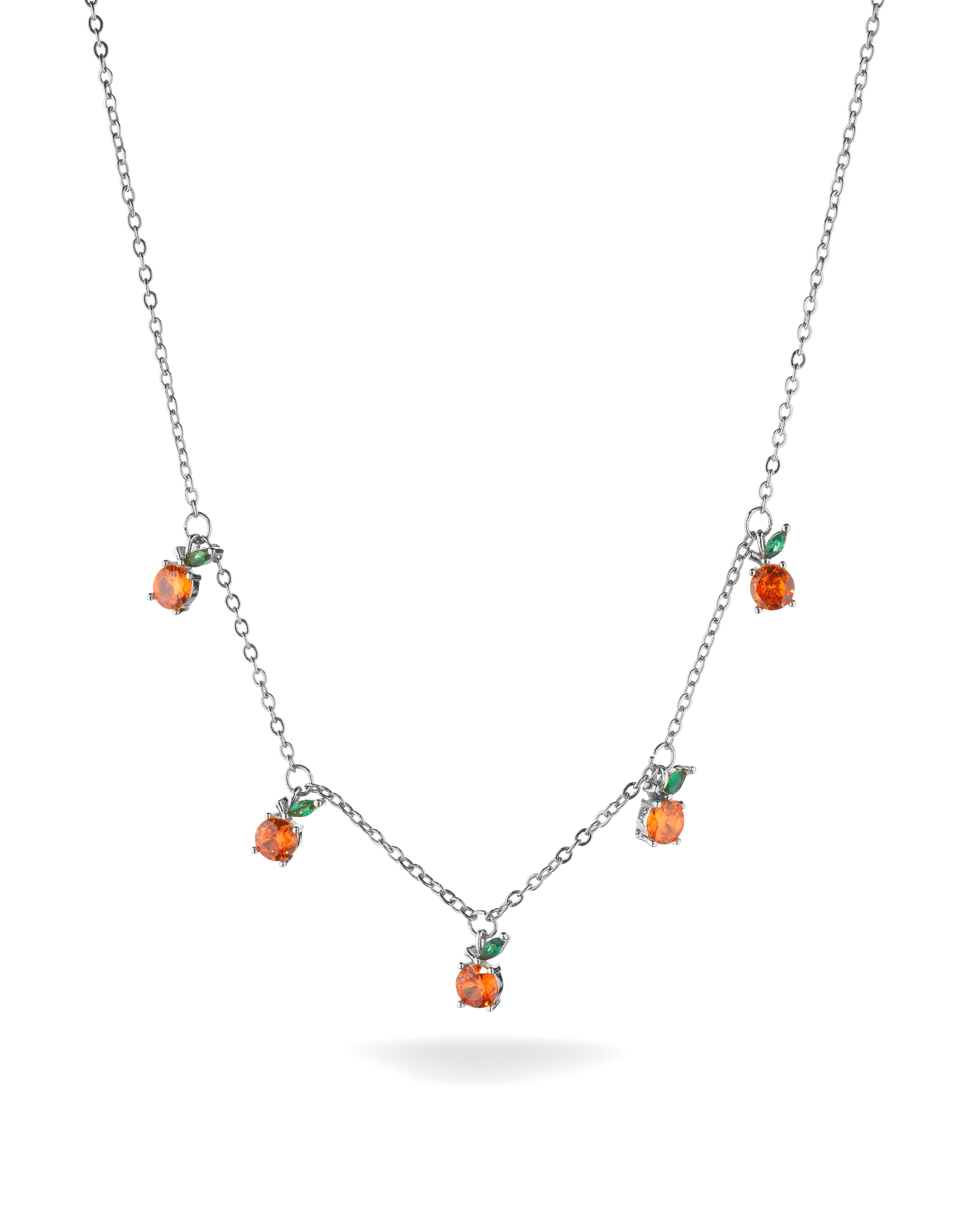 Orange charms necklace