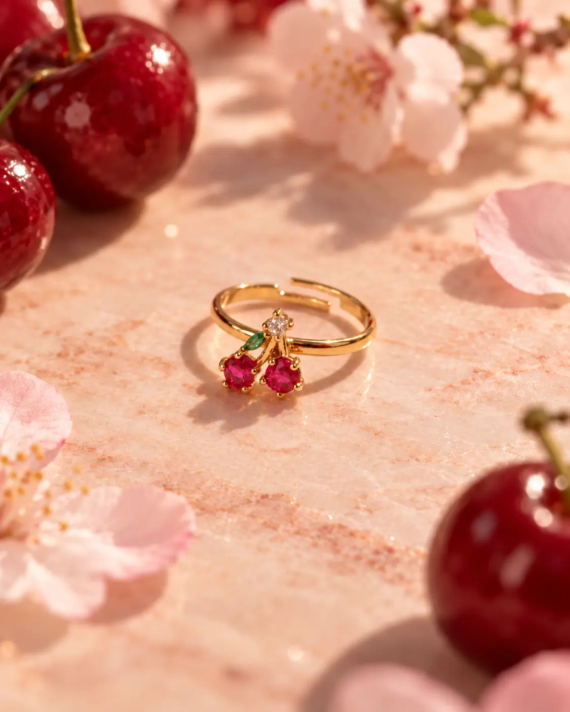 Anello ciliegia frutta donna Fruits & Jewels 