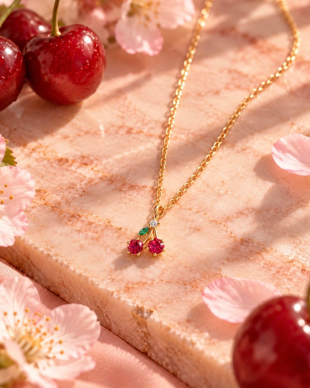 Collana frutta ciliegia pendente donna Fruits & Jewels 